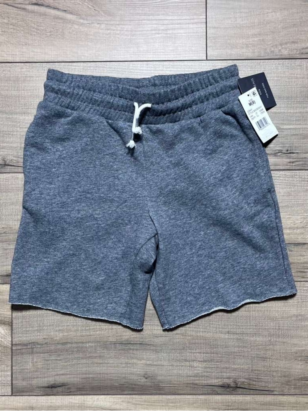Grayson Threads Boys Pull On‎ Raw Hem Shorts Size Medium (8) Gray